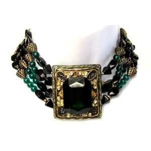 DESIGNER MICKI RAVITZ HAND-CRAFTED DESIGNS SIGN STATEMENT NECKLACE CHOKER